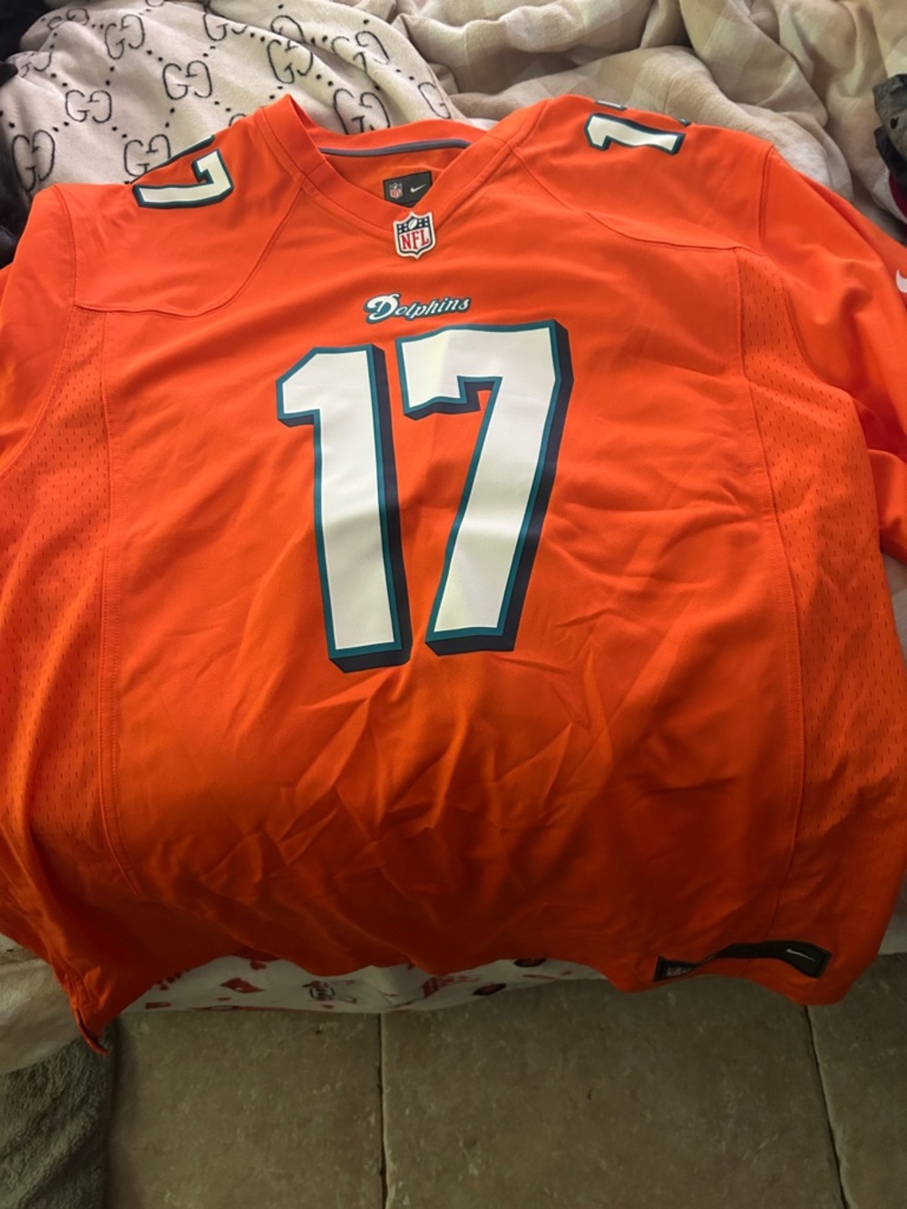 Nike Miami Dolphins #17 Orange Football Jersey
